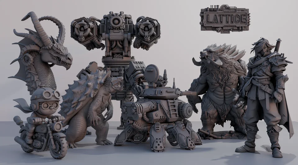 Detailed 3D shapes generated by LATTICE